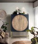 Giner Y Colomer Armario Madera de Mango y Metal Nogal Oscuro 143x100x40 cm